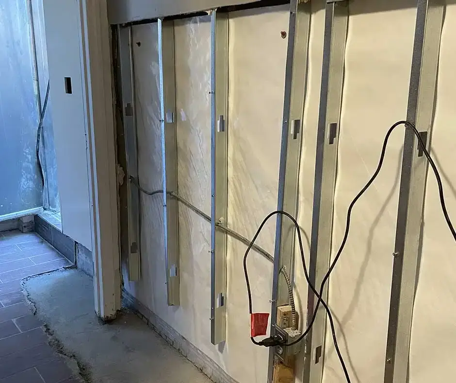 Interior wall with exposed Basement Crack Repair Rochester, NY Interior wall with exposed Basement Crack Repair Rochester, NY