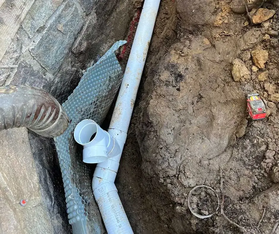 PVC drainage pipe French Drain Installation Rochester, NY PVC drainage pipe French Drain Installation Rochester, NY